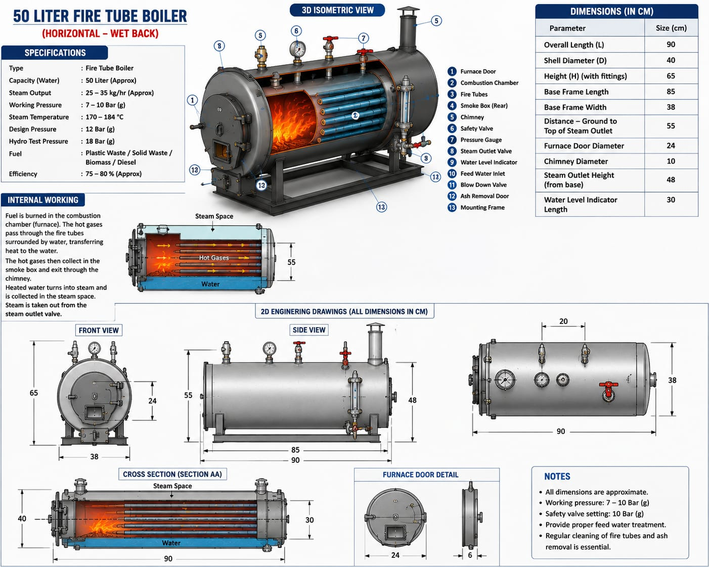 Plastic Burning Boiler Reactor rig